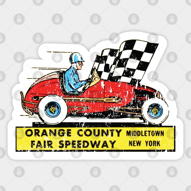 Vintage Orange County Fair Speedway Sticker by retropetrol